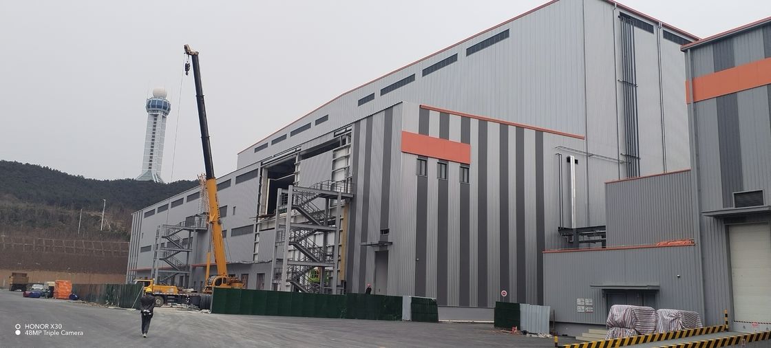 OEM الصيدلة اللوجستيات المباني المعدنية الجاهزة قسم H إطار البوابة بناء هيكل الصلب